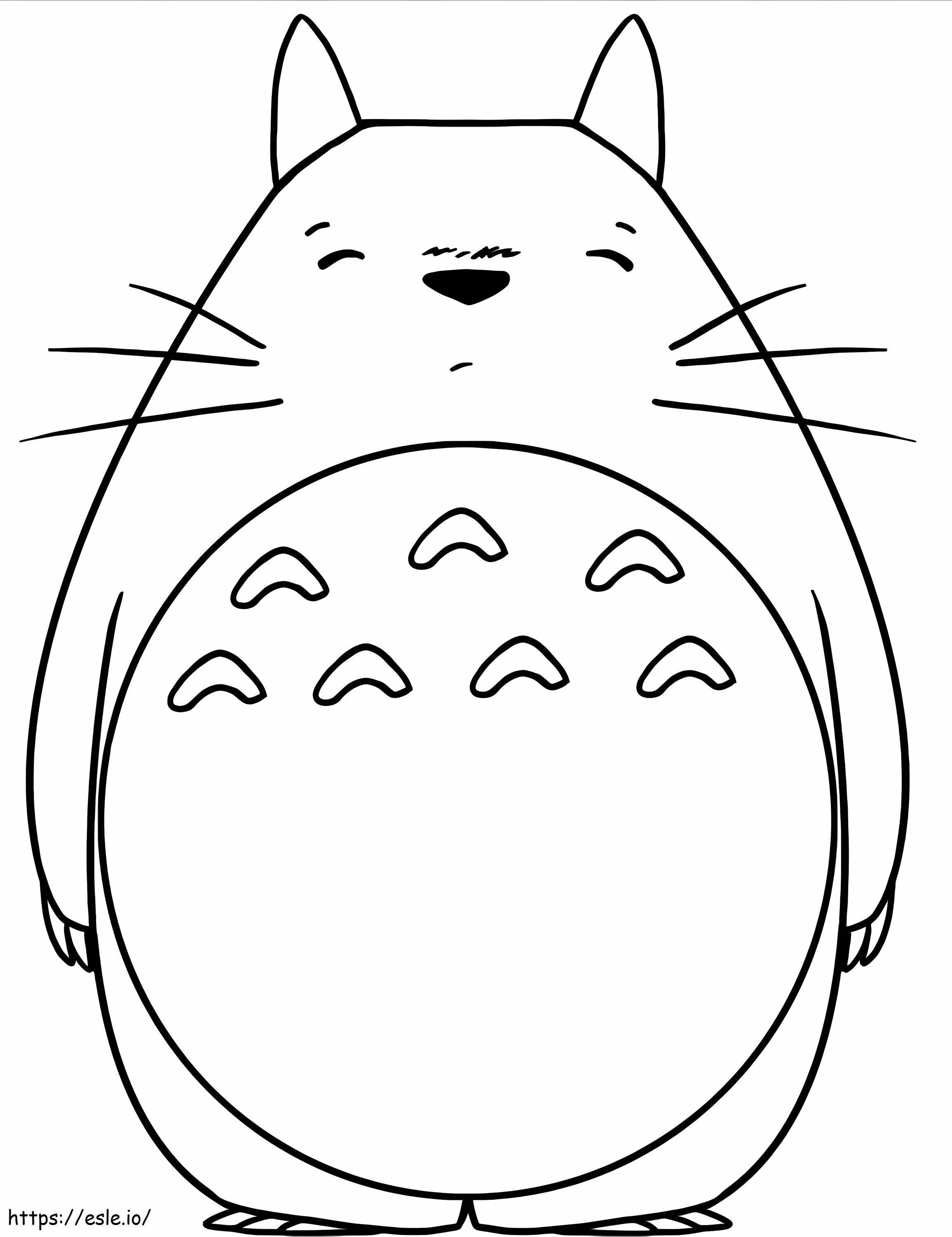 Sleeping Totoro coloring page