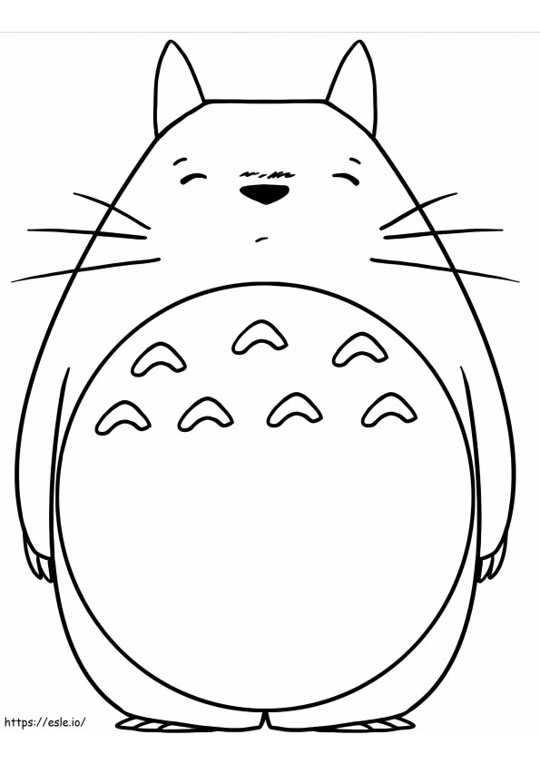 Sleeping Totoro coloring page