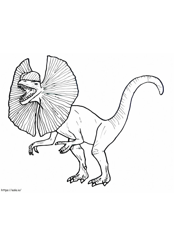 印刷可能なディロフォサウルス ぬりえ - 塗り絵