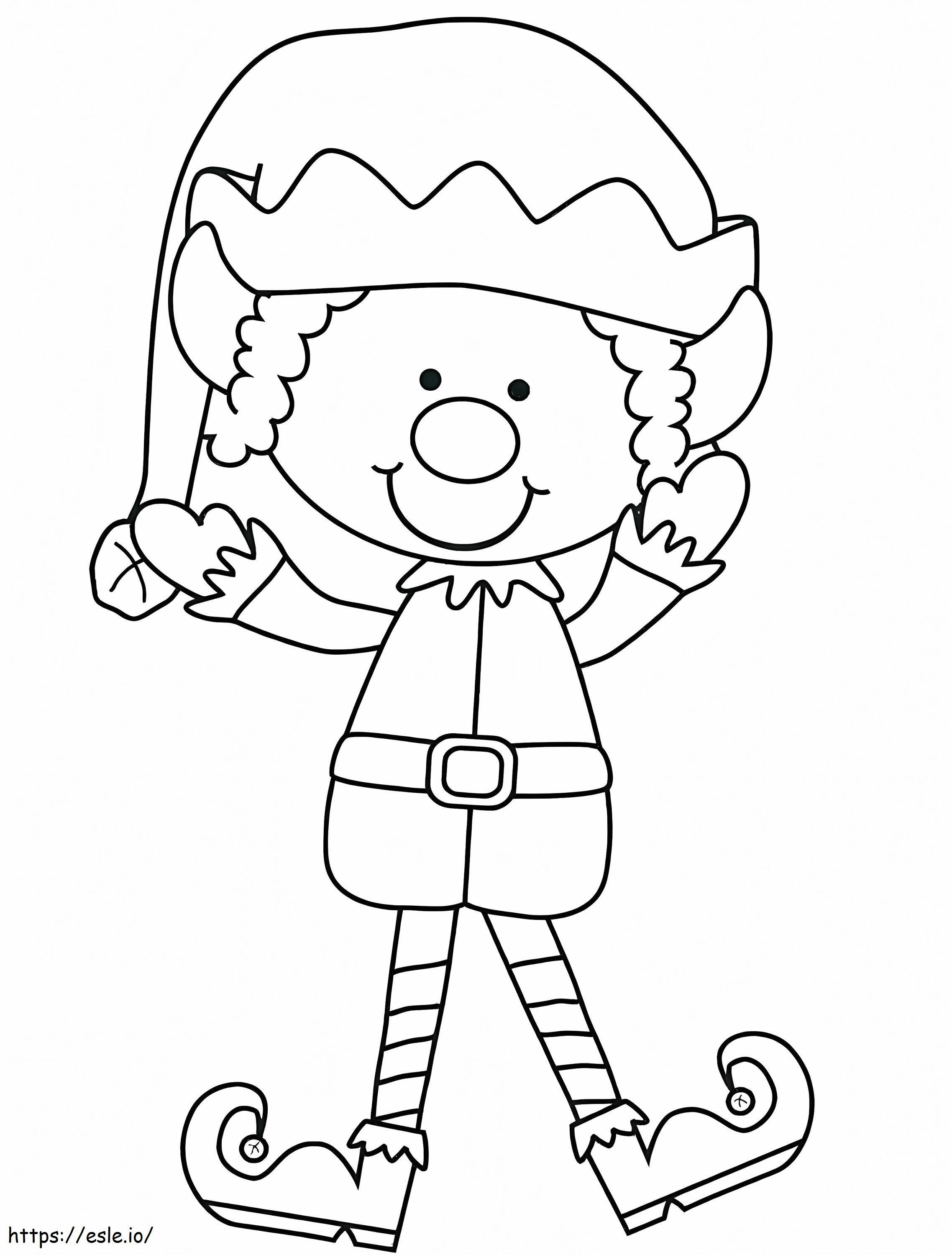 Little Elf coloring page