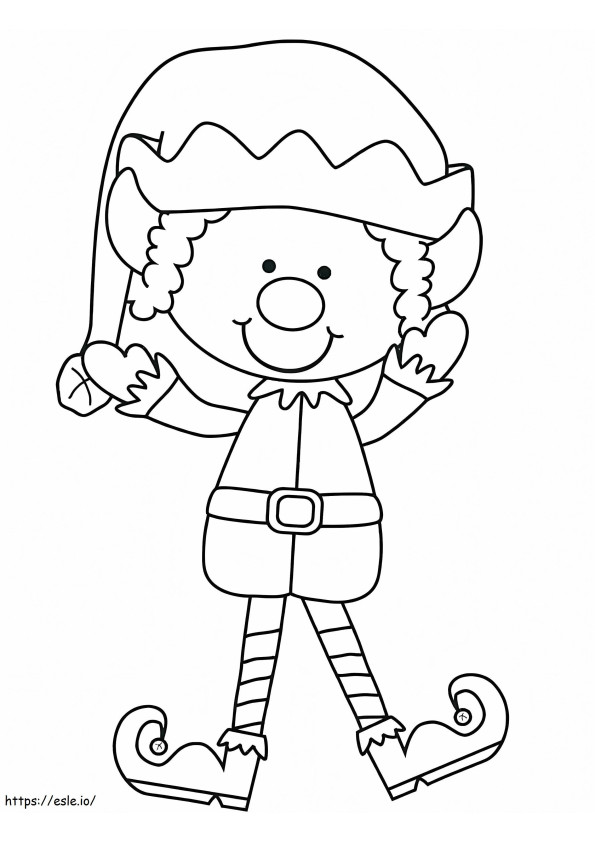 Little Elf coloring page