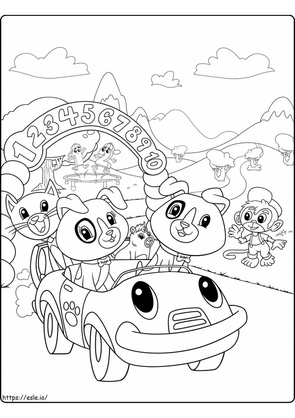 Numberland Leapfrog coloring page