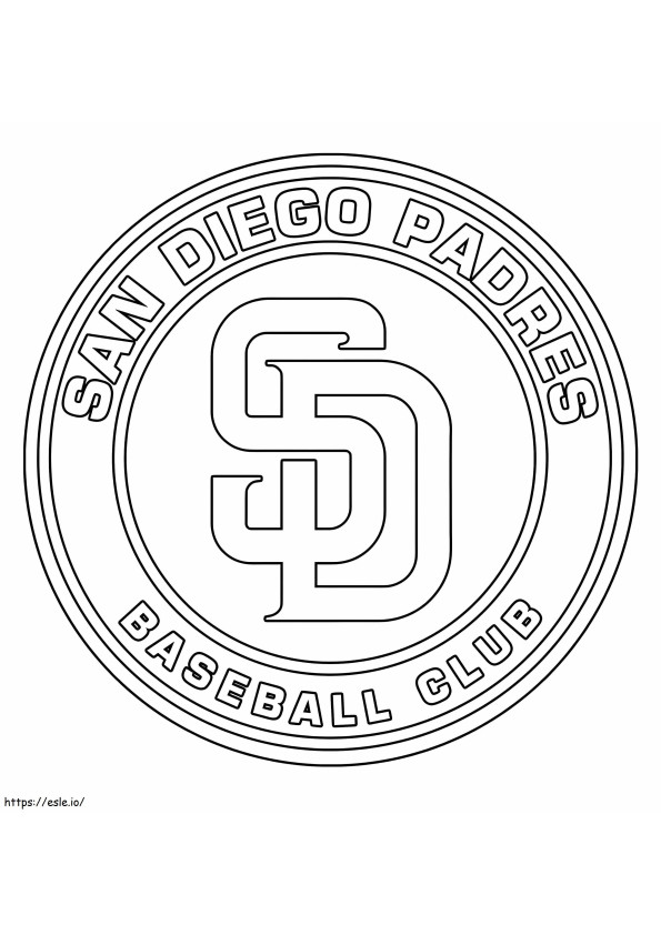 Logo Padres z San Diego kolorowanka