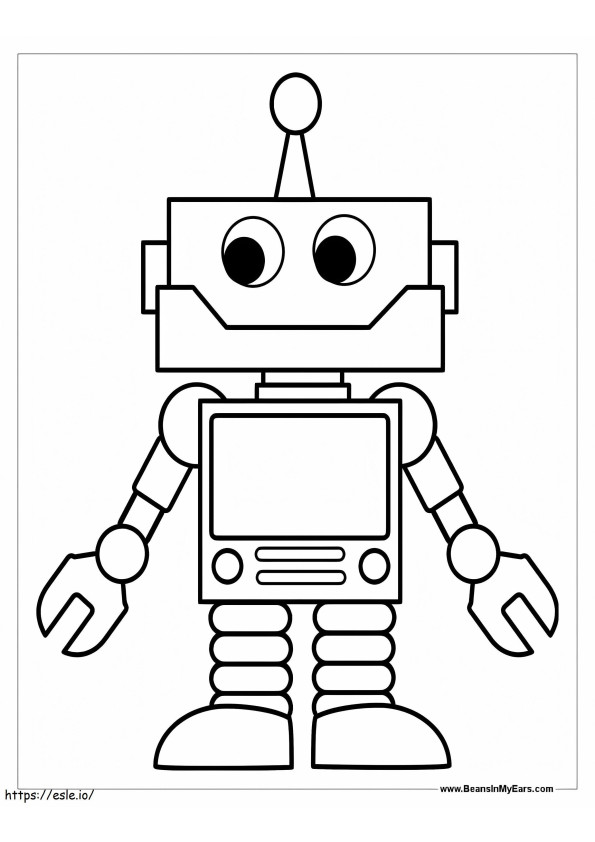 Cute Robot Man coloring page