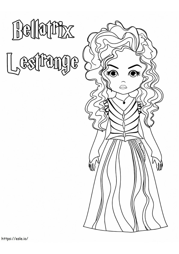 Bellatrix van Lestrange kleurplaat
