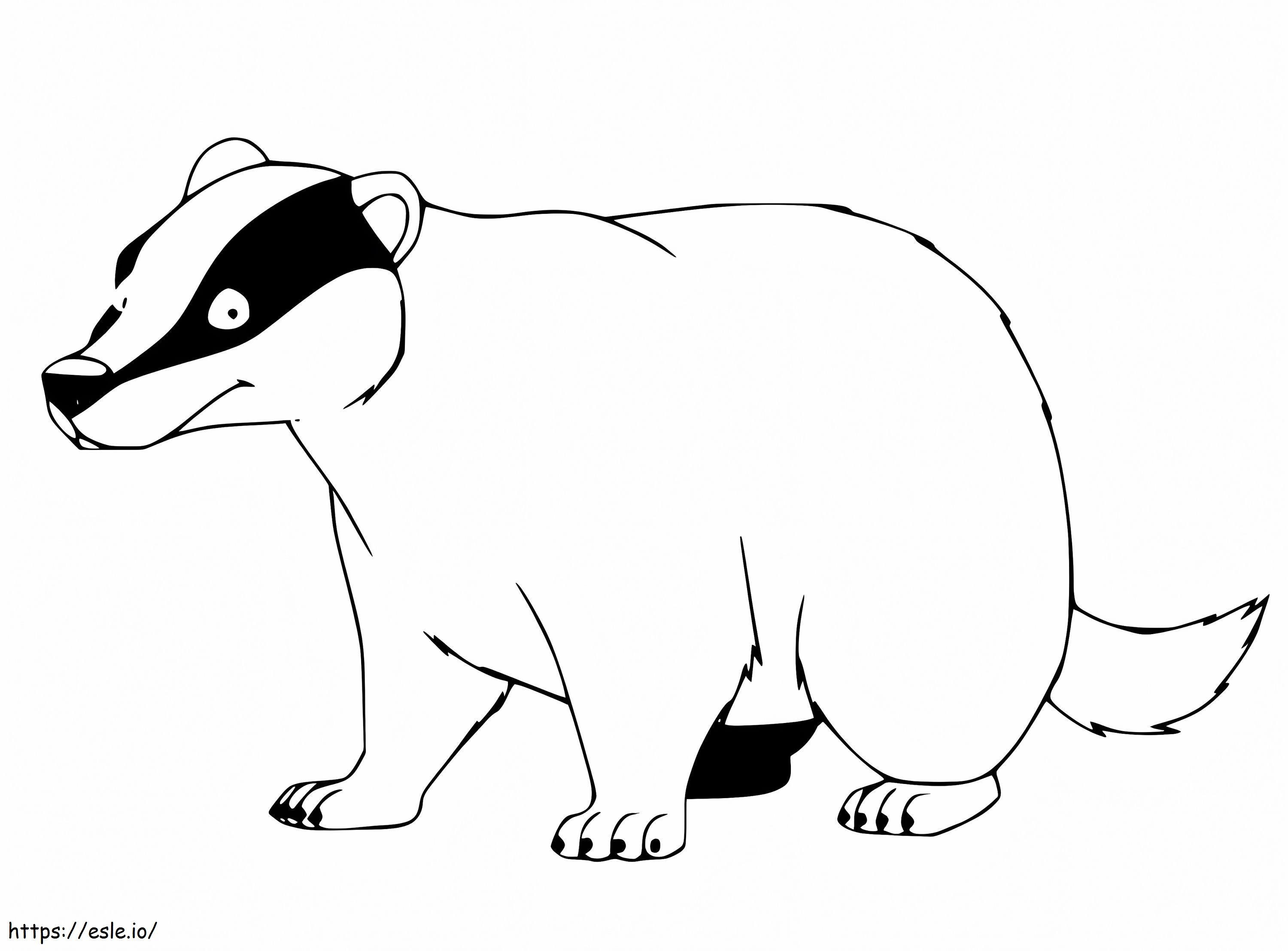 Fun Badger coloring page