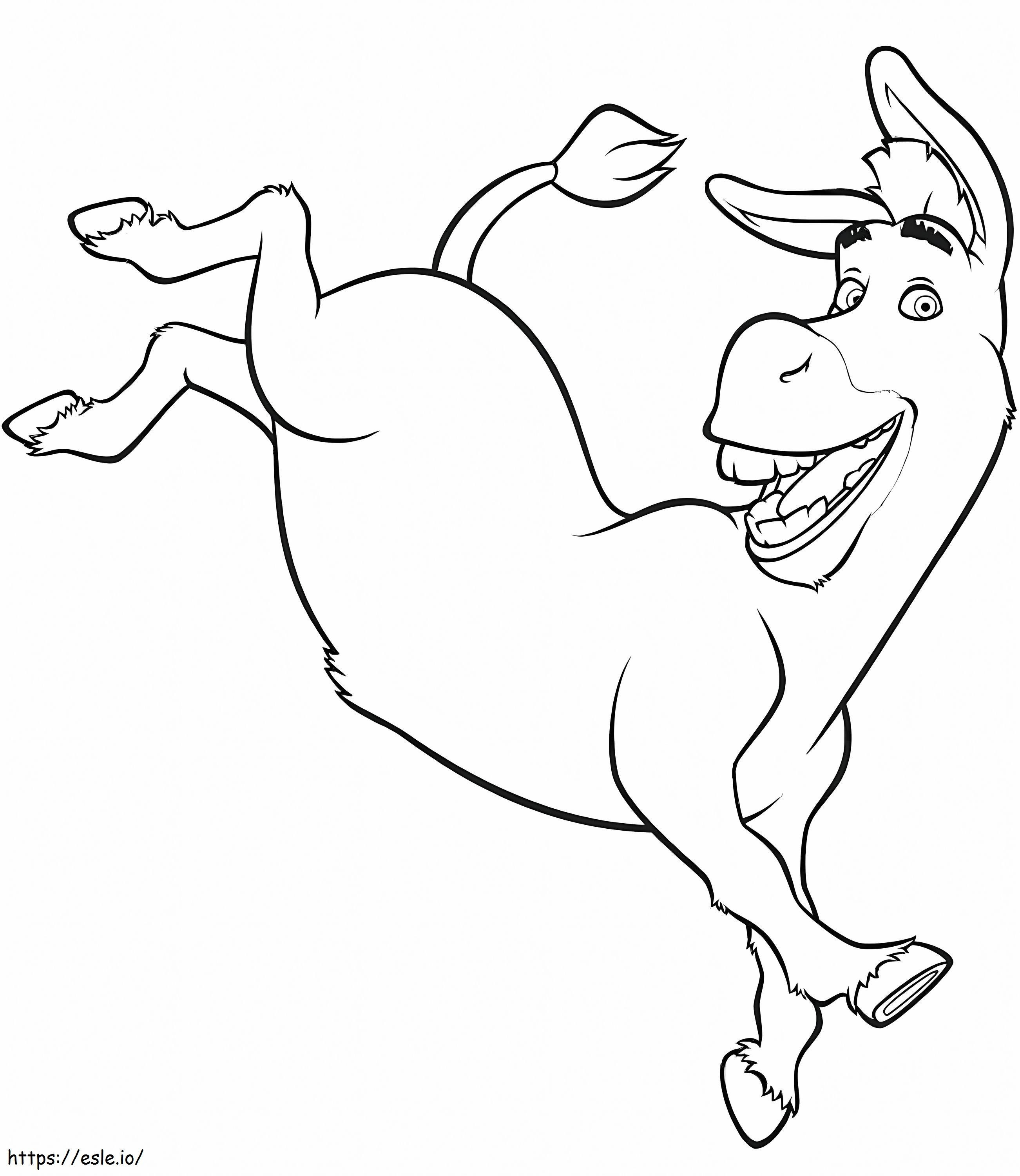 Funny Cartoon Donkey coloring page