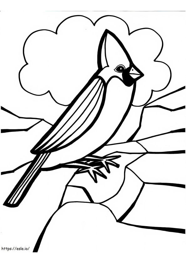Coloriage Cardinal imprimable gratuitement à imprimer dessin