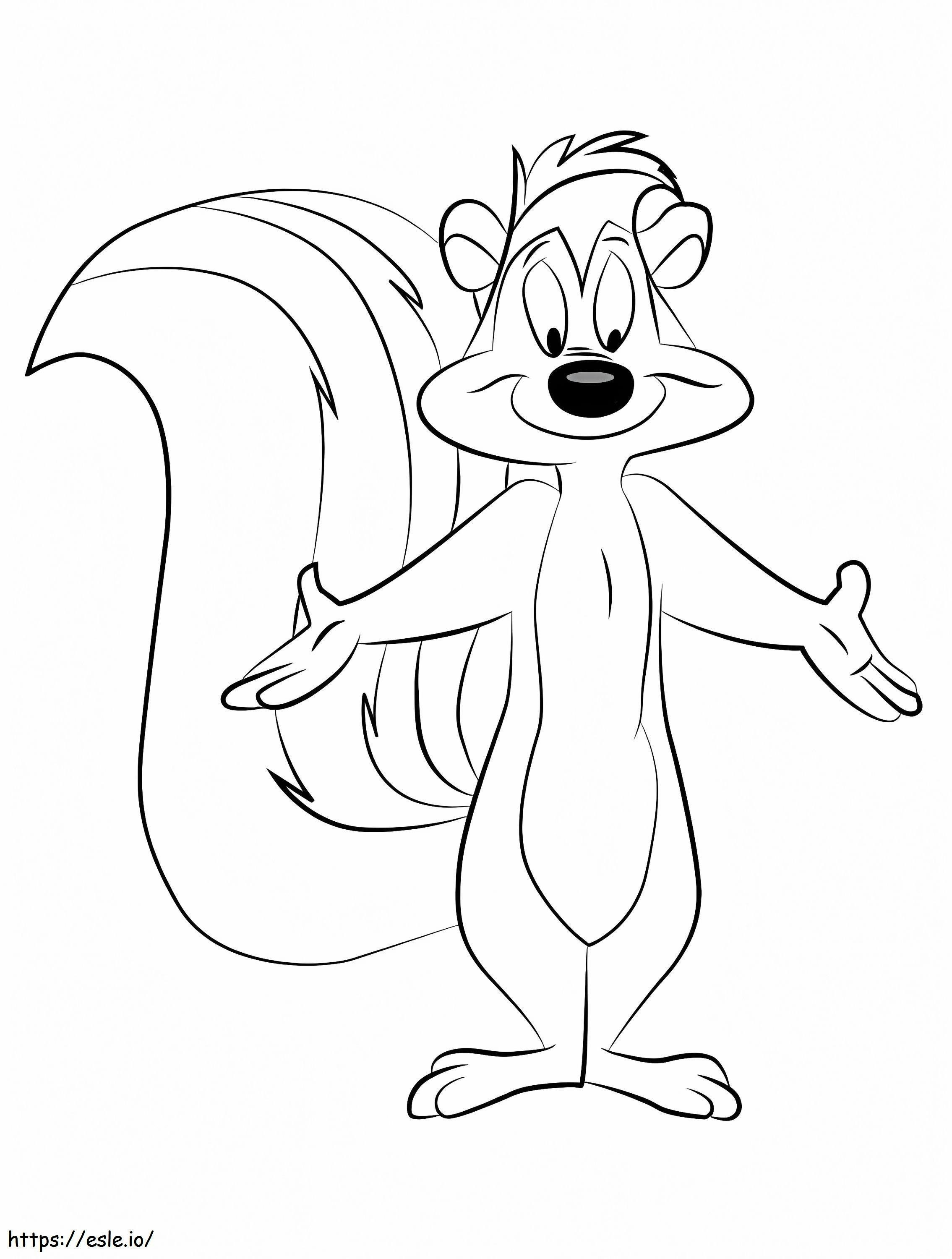 Pepe Le Pew From Looney Tunes coloring page