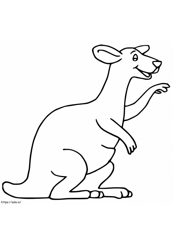 Happy Wallaby coloring page