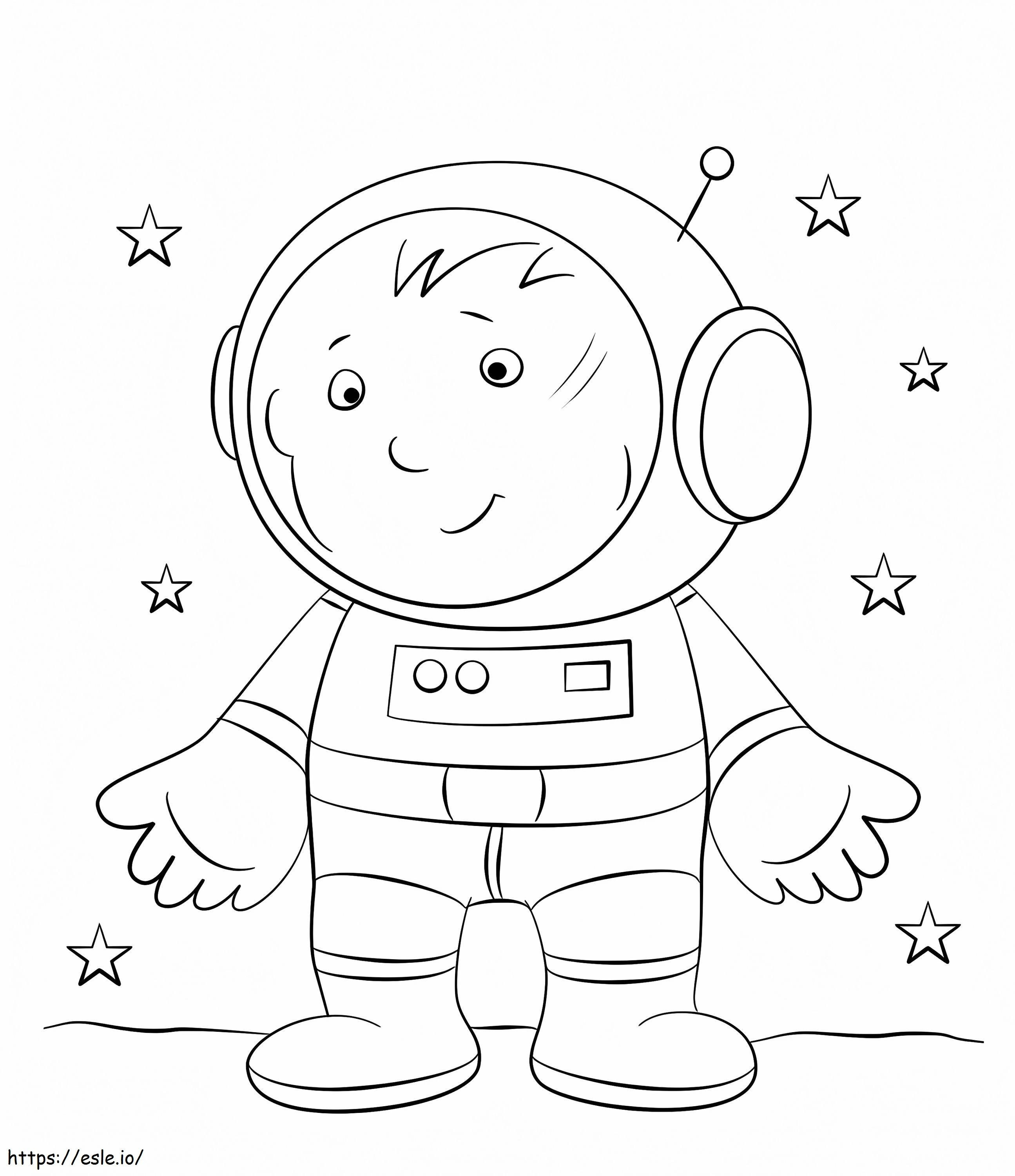1559870219 Boy Astronaut A4 coloring page