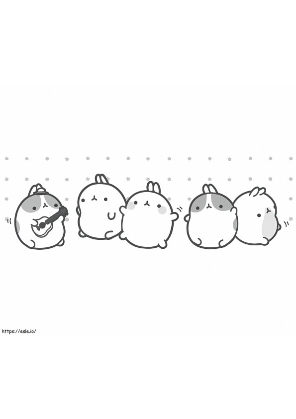 Molang And Friends coloring page