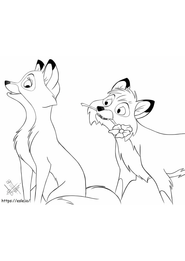 Vixey And Tod coloring page