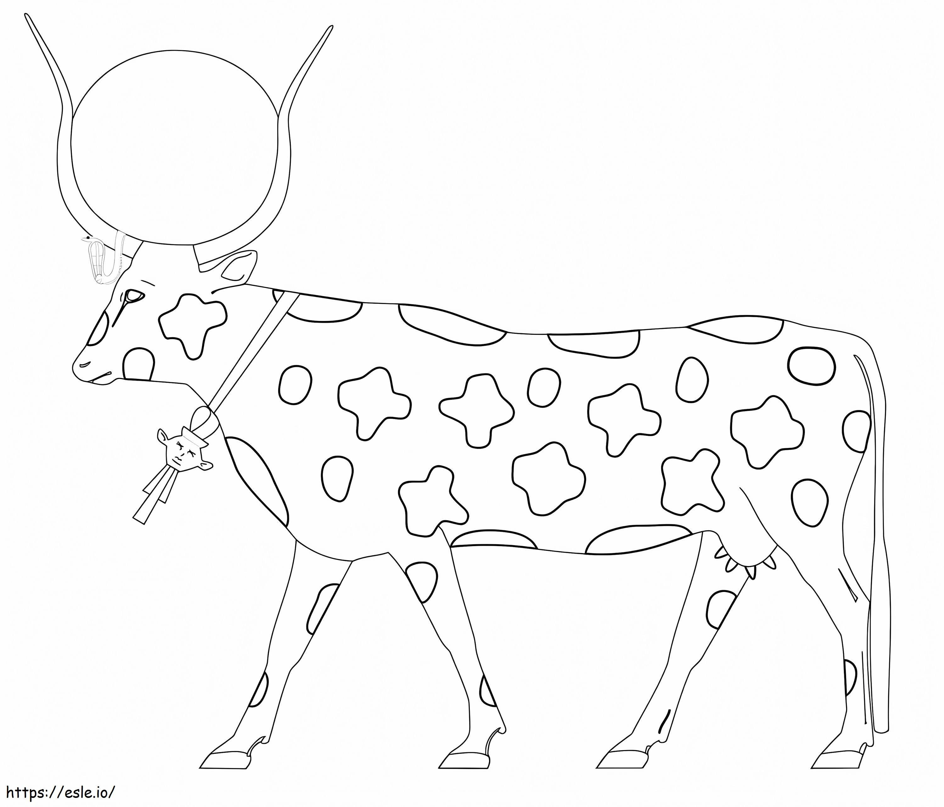 Hathor como uma vaca para colorir