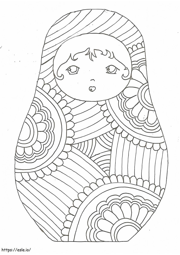 Rosyjska lalka Matrioszka 6 kolorowanka
