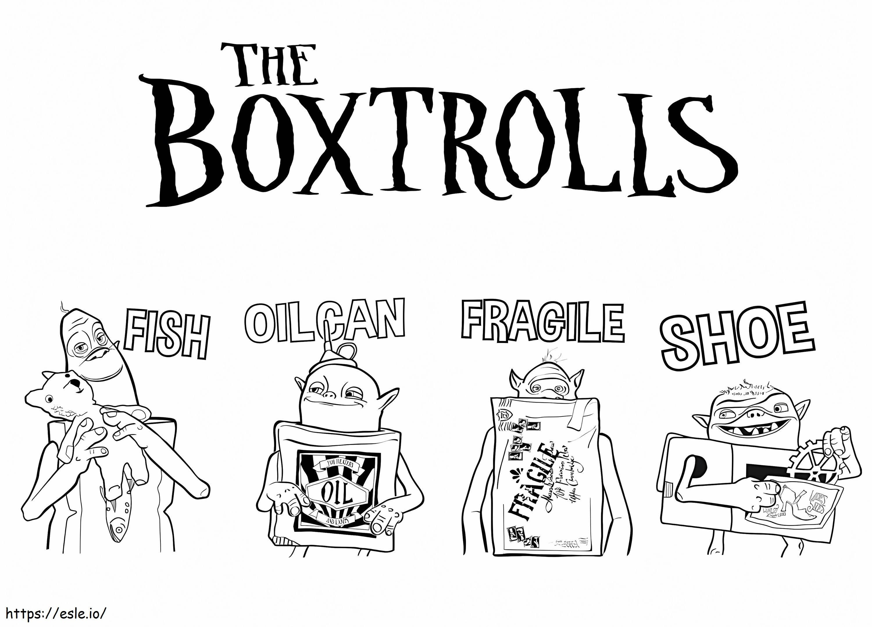 Tulostettava The Boxtrolls värityskuva