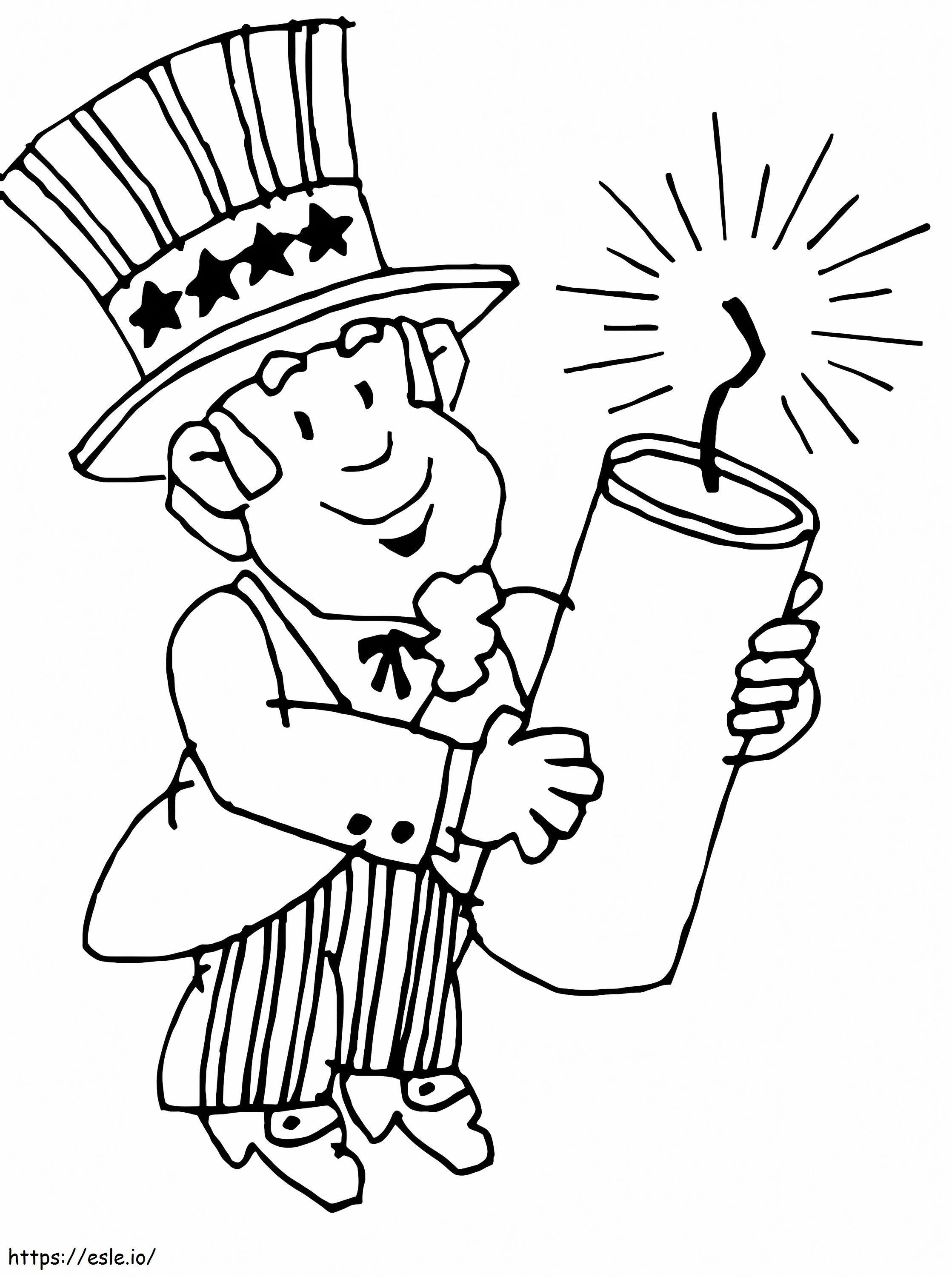 American Presidents Day coloring page