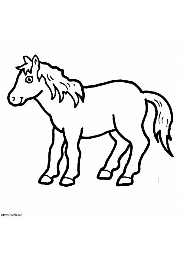 Normaali hevonen värityskuva