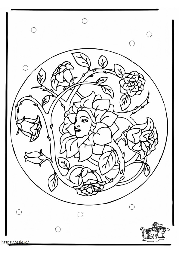 Spring Mandala 5 coloring page