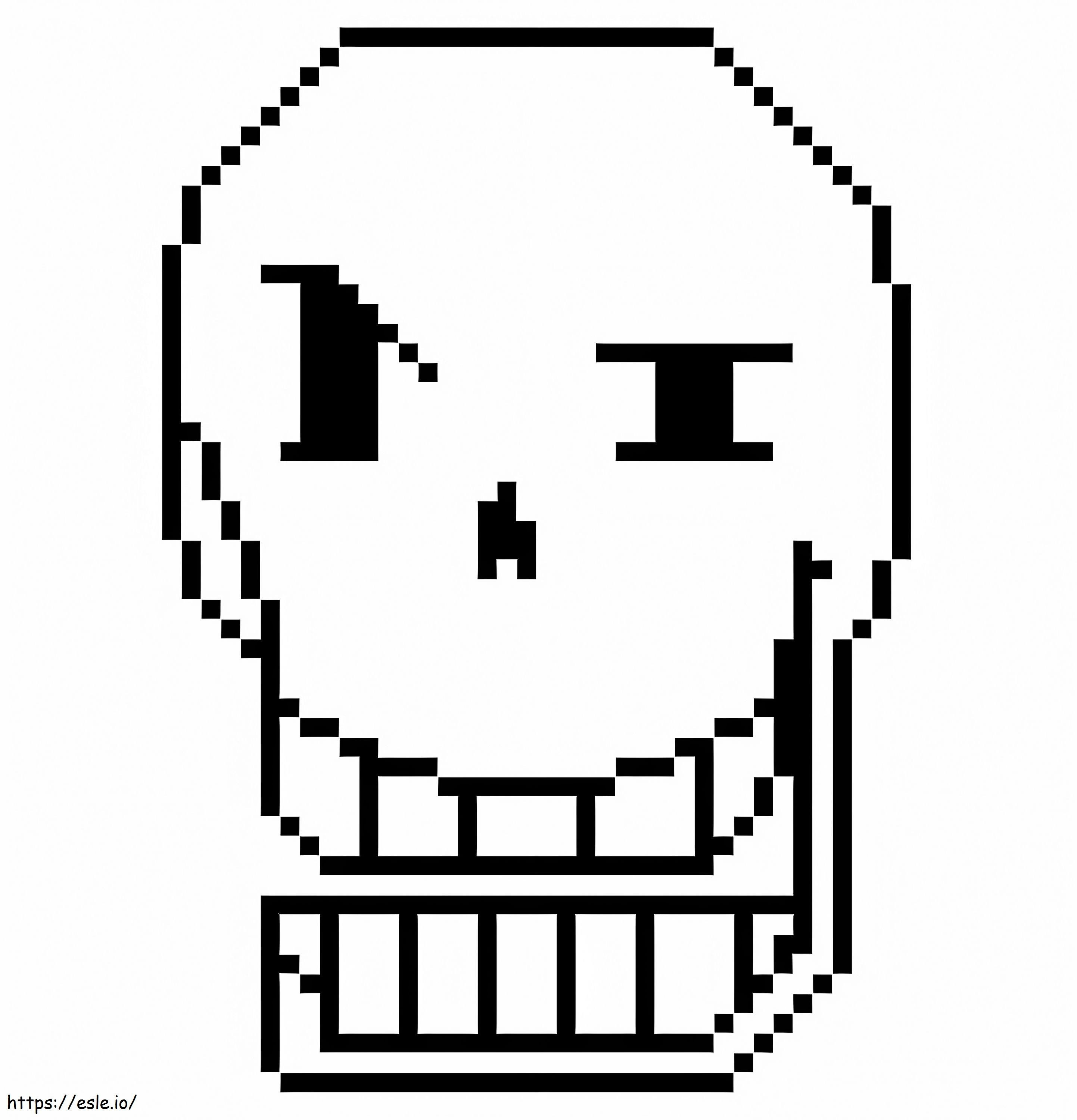 Papyrus Pixel Head coloring page