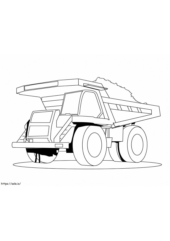 Coloriage Gros camion à benne basculante à imprimer dessin