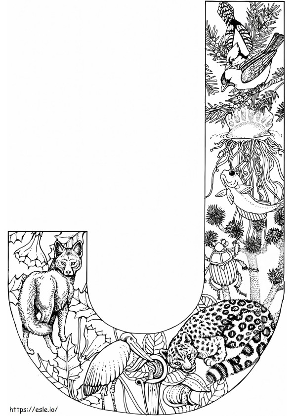 Letter J 6 coloring page