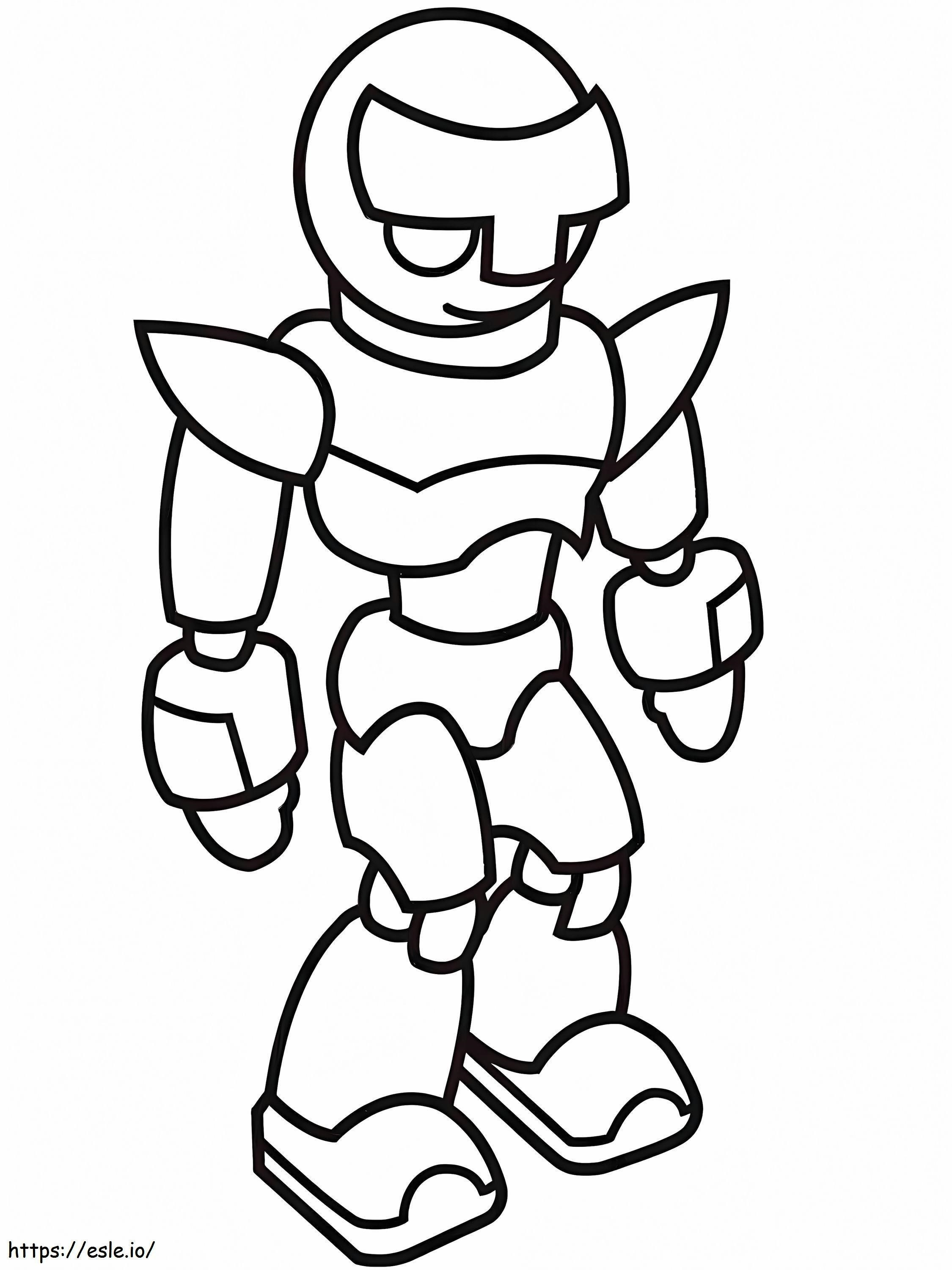 Desen Băiat Robot Zâmbitor de colorat