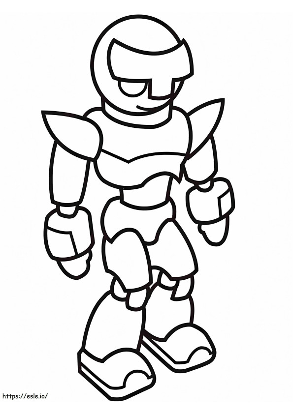 Desen Băiat Robot Zâmbitor de colorat