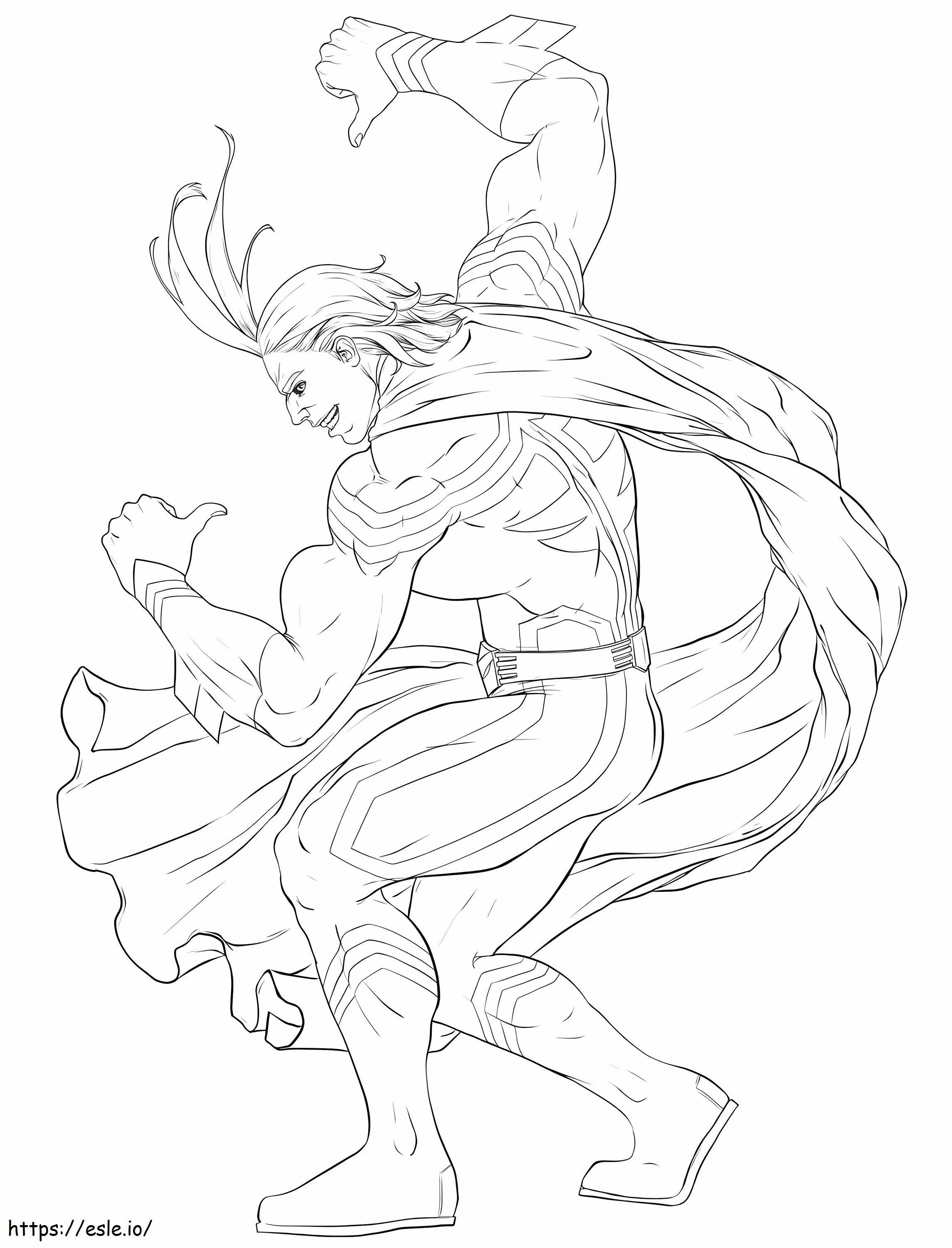 Beauty Of All Might coloring page