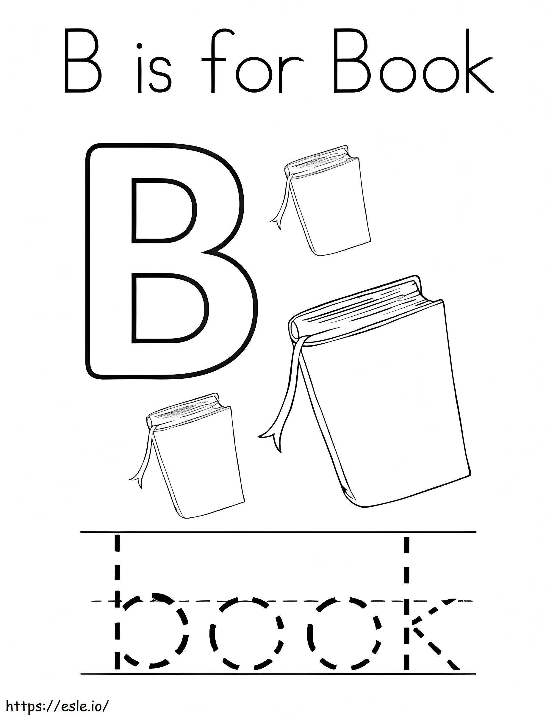 Coloriage B est pour le livre à imprimer dessin