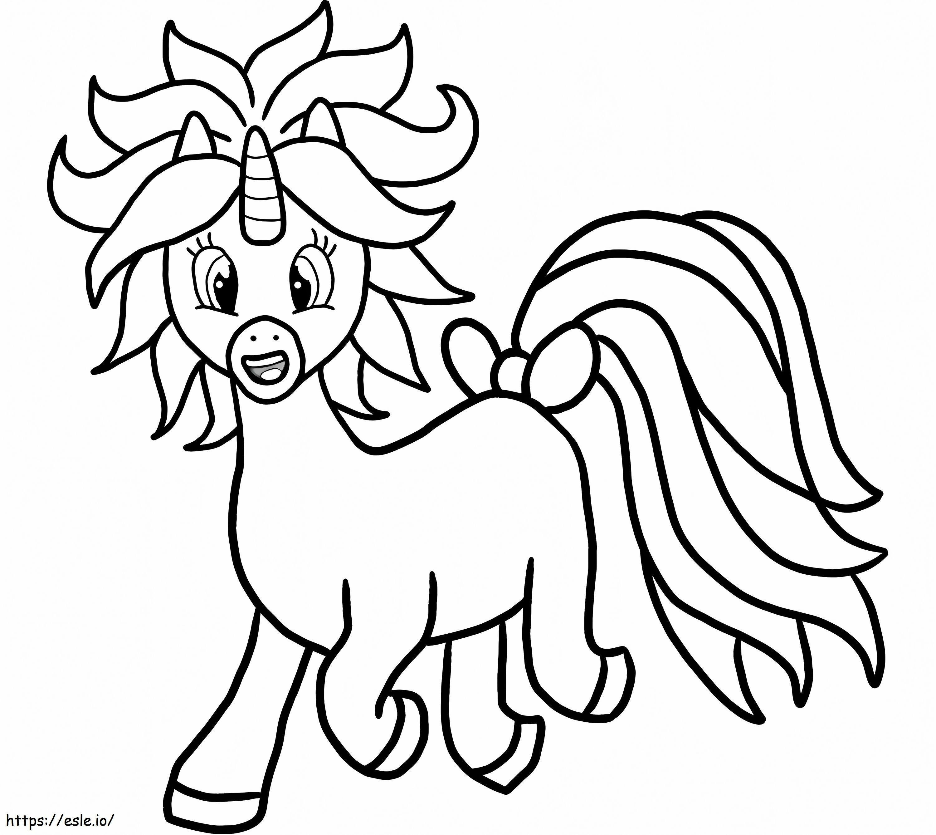Hyperactive Unicorn 2 coloring page