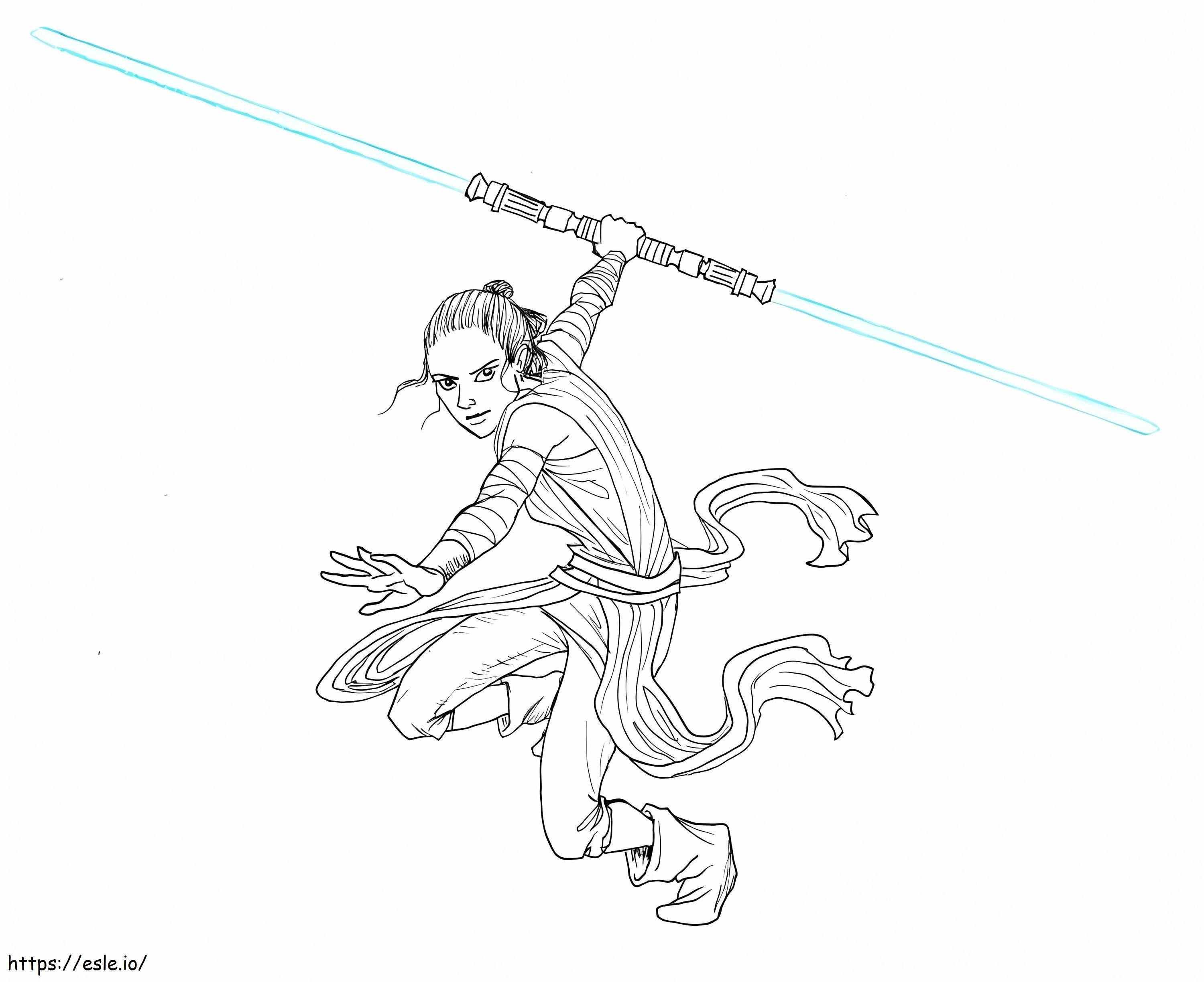 Rey Fighting coloring page