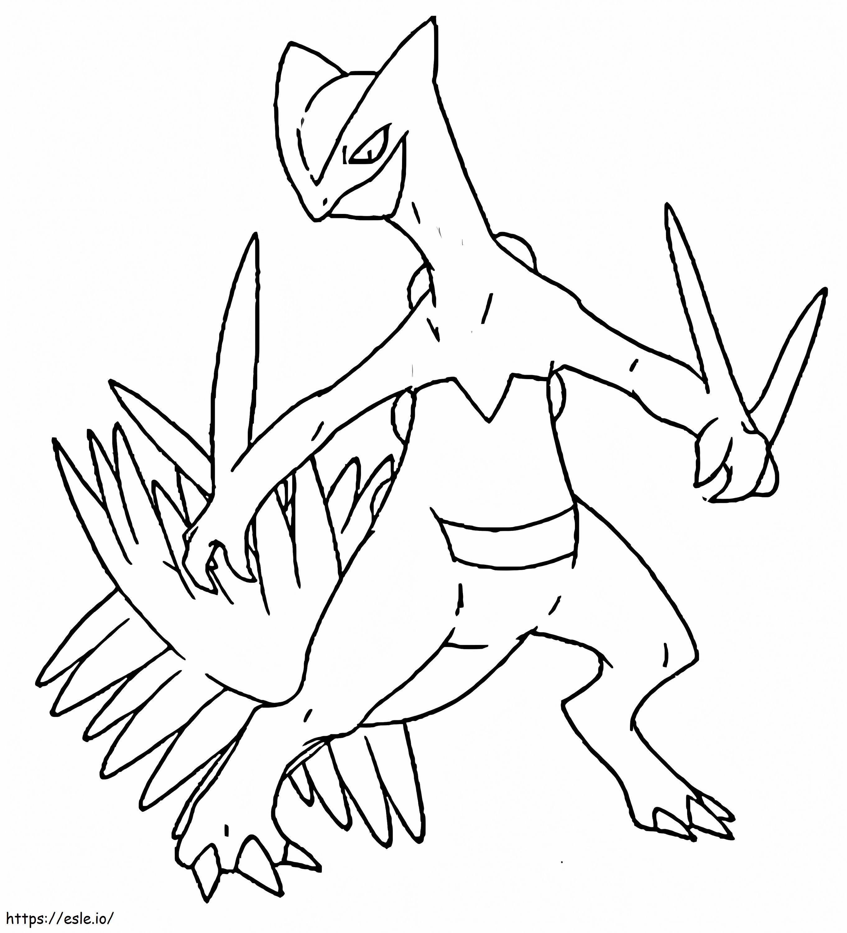 Cool Sceptile Pokemon coloring page