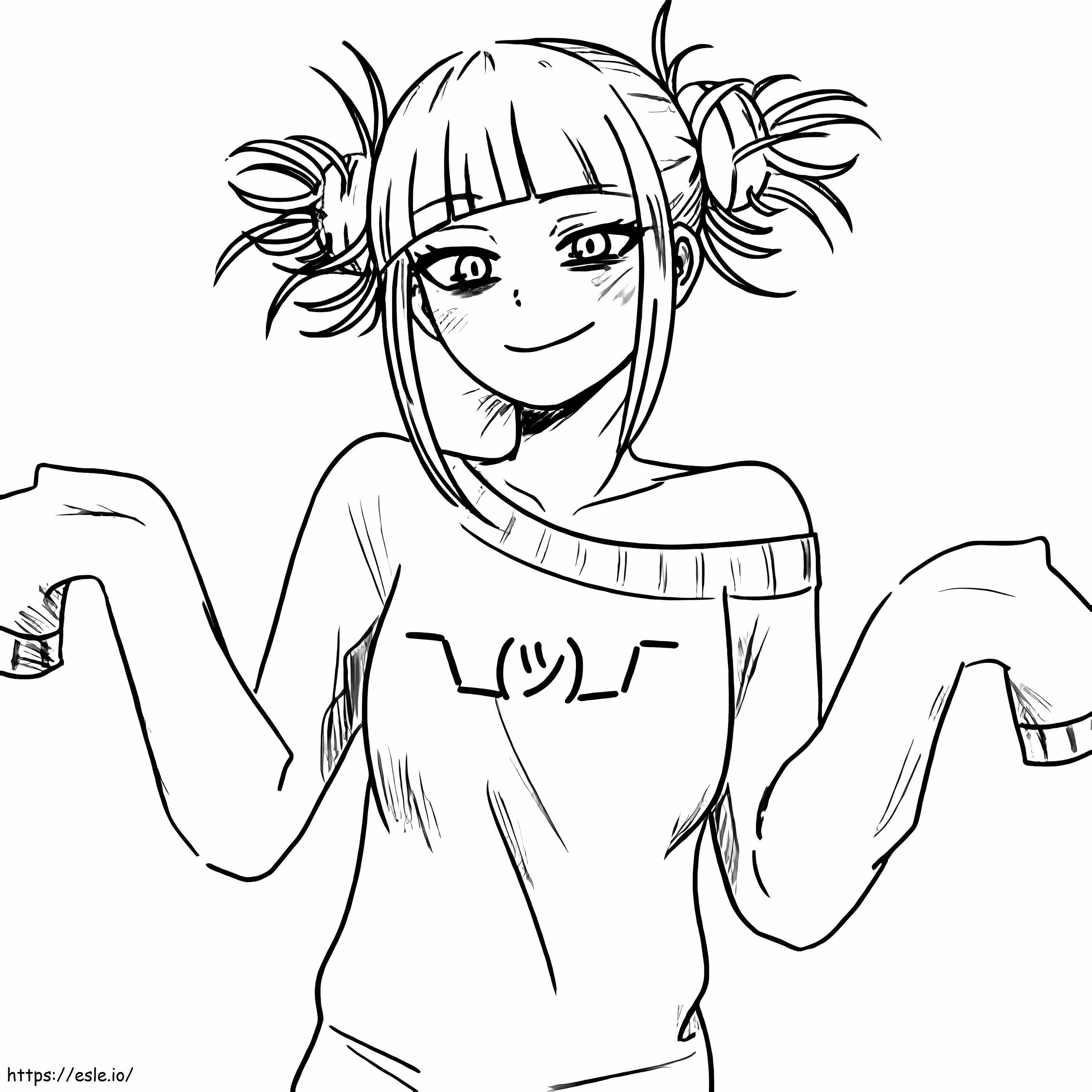 Toga Himiko From My Hero Academy coloring page