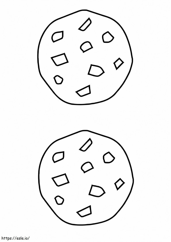 Two Basic Cookies coloring page