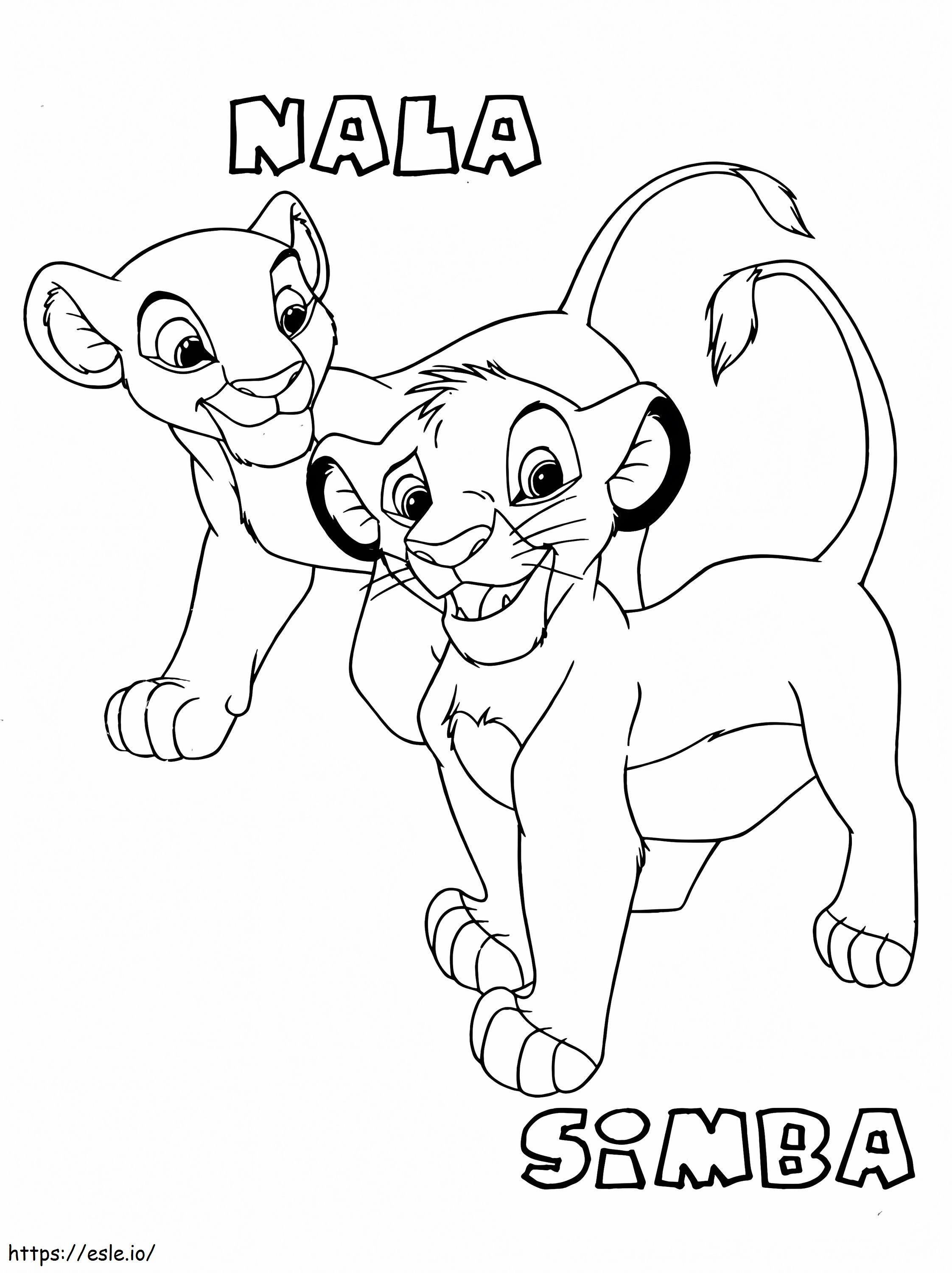 Coloriage 3514 122354 Simba Nala2 Roi Lion 1 à imprimer dessin