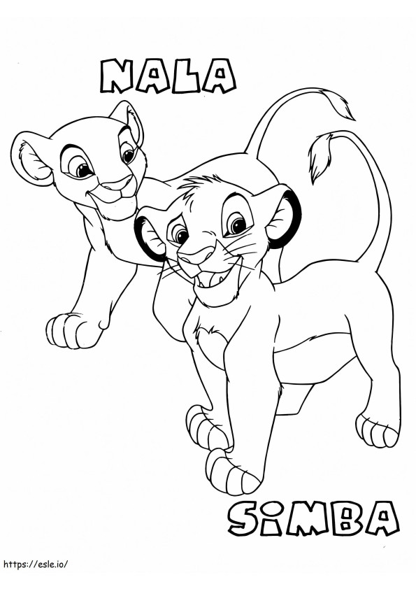Coloriage 3514 122354 Simba Nala2 Roi Lion 1 à imprimer dessin