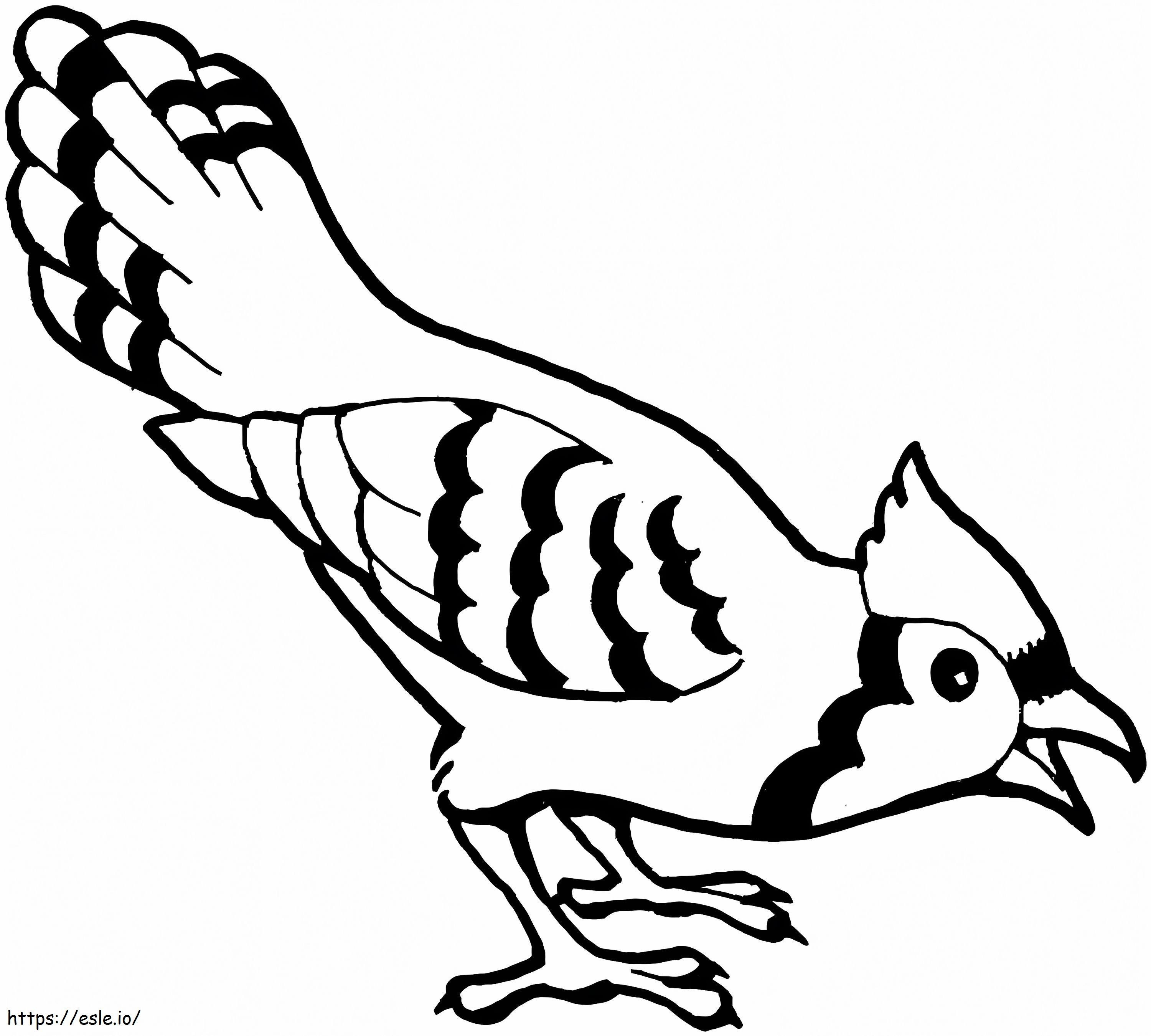 Coloriage Oiseau Geai bleu à imprimer dessin