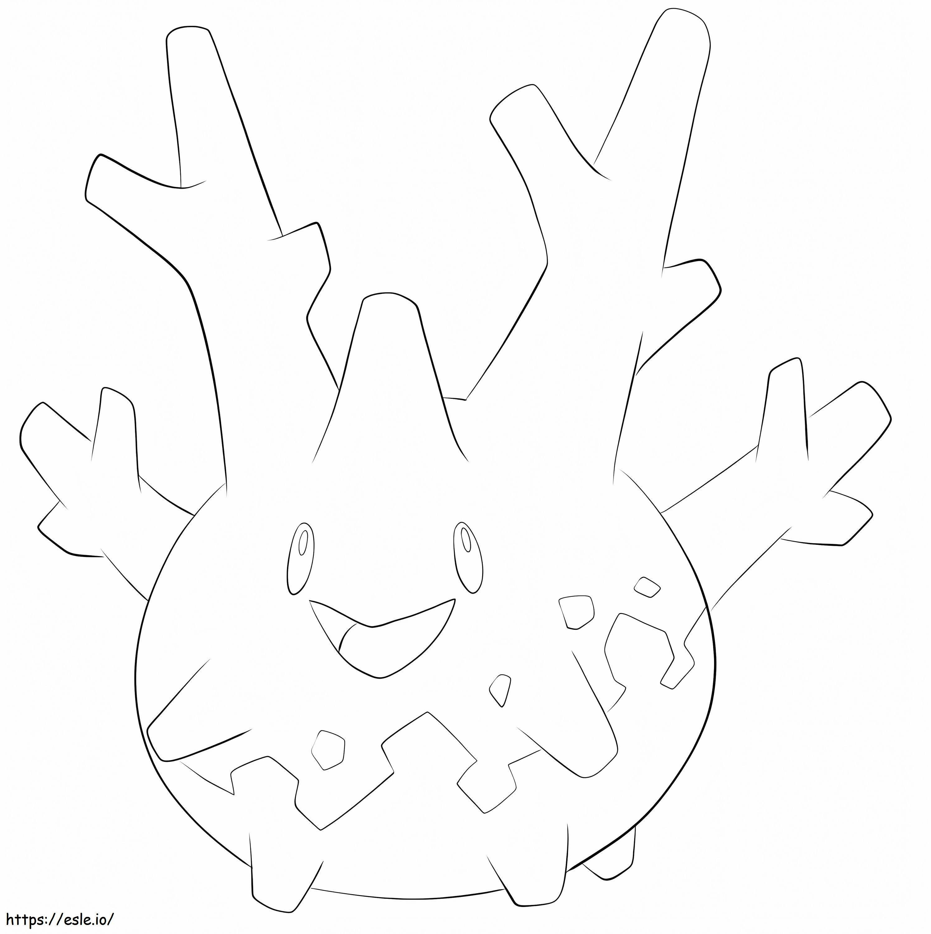 Gambar Mewarnai Selamat Pokemon Corsola Gratis Untuk Dicetak