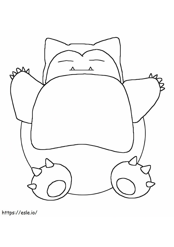 Free Printable Snorlax coloring page