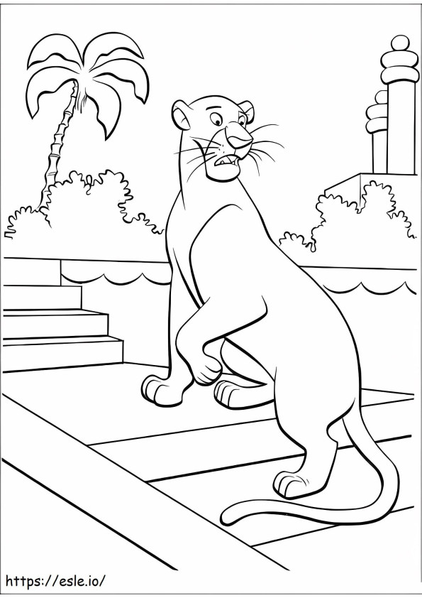Bagheera The Panther coloring page