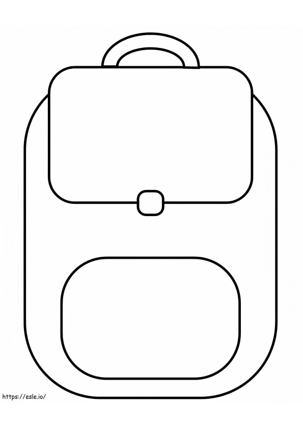 Very Easy Backpack coloring page
