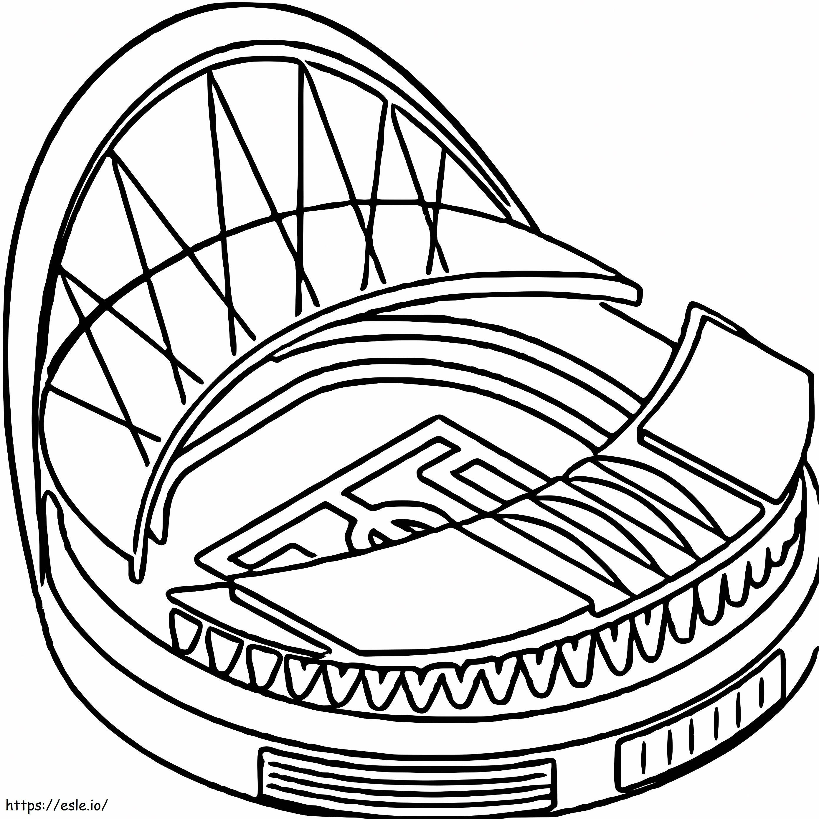 Coloriage Stade de Wembley Londres Euro 2021 à imprimer dessin