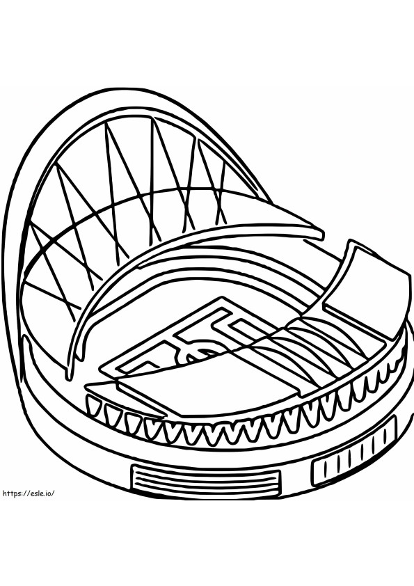 Coloriage Stade de Wembley Londres Euro 2021 à imprimer dessin