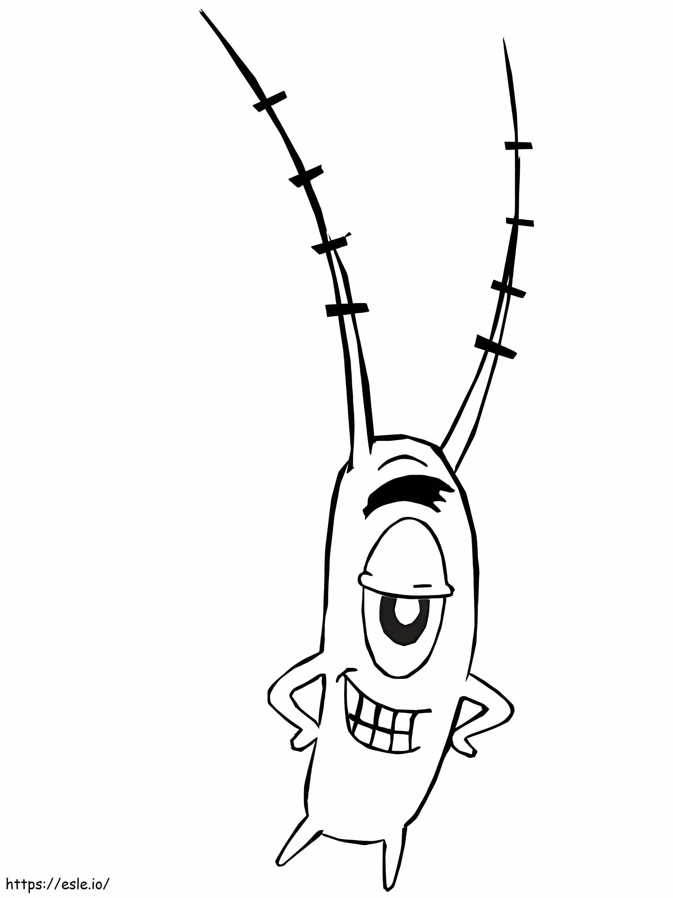 Cool Plankton coloring page