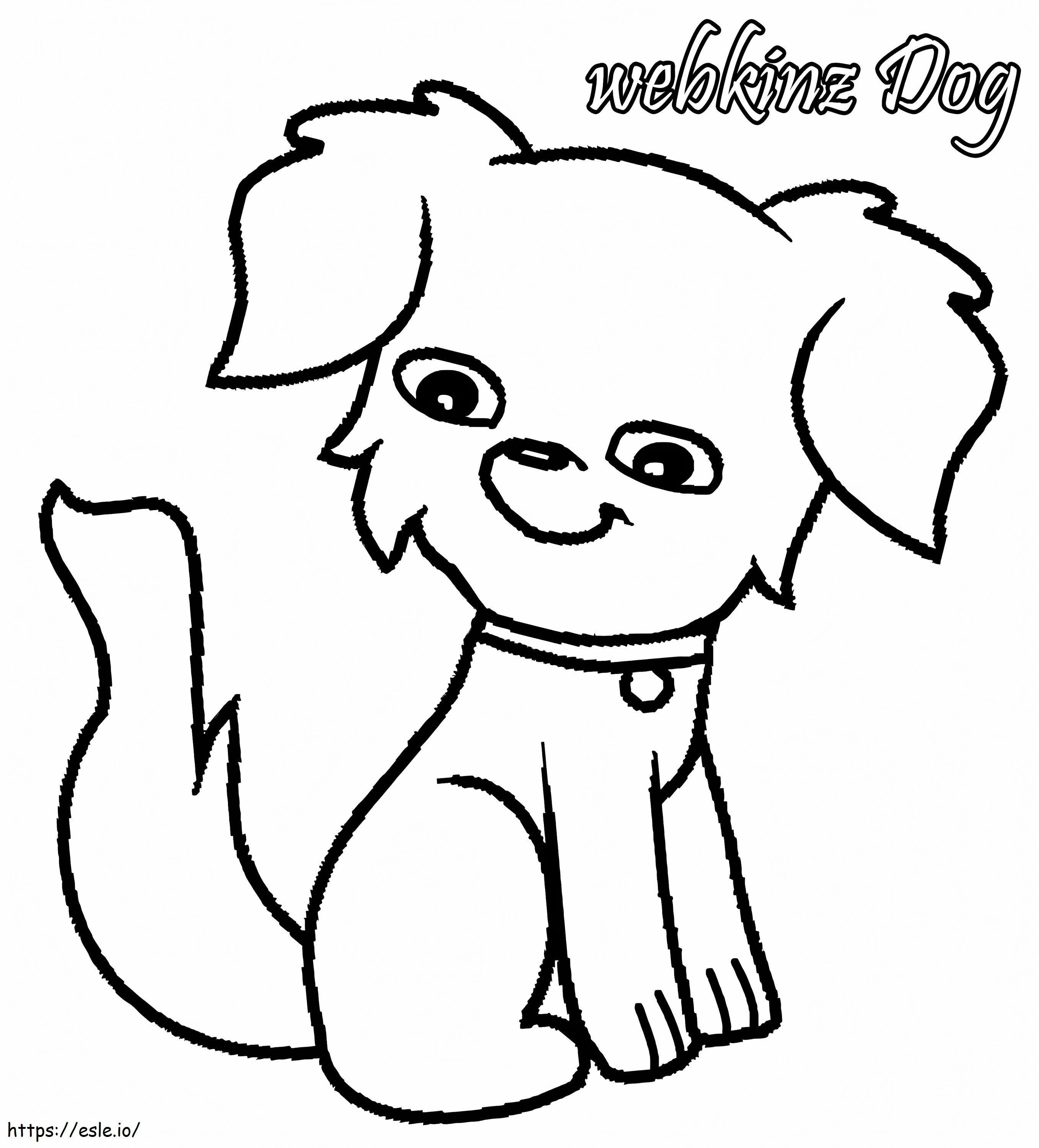 Simpatico cane Webkinz da colorare