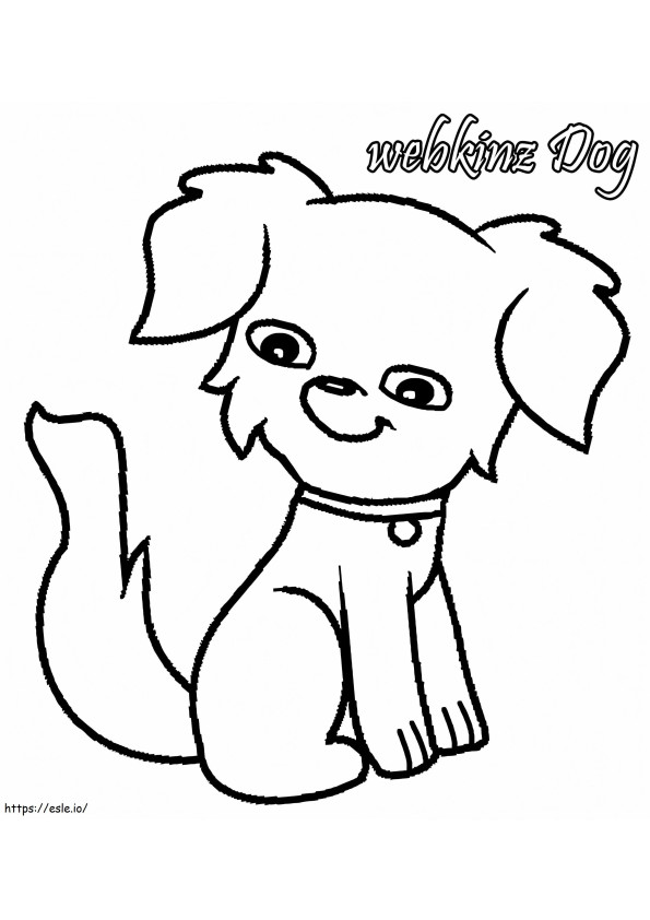 Cachorro Webkinz fofo para colorir