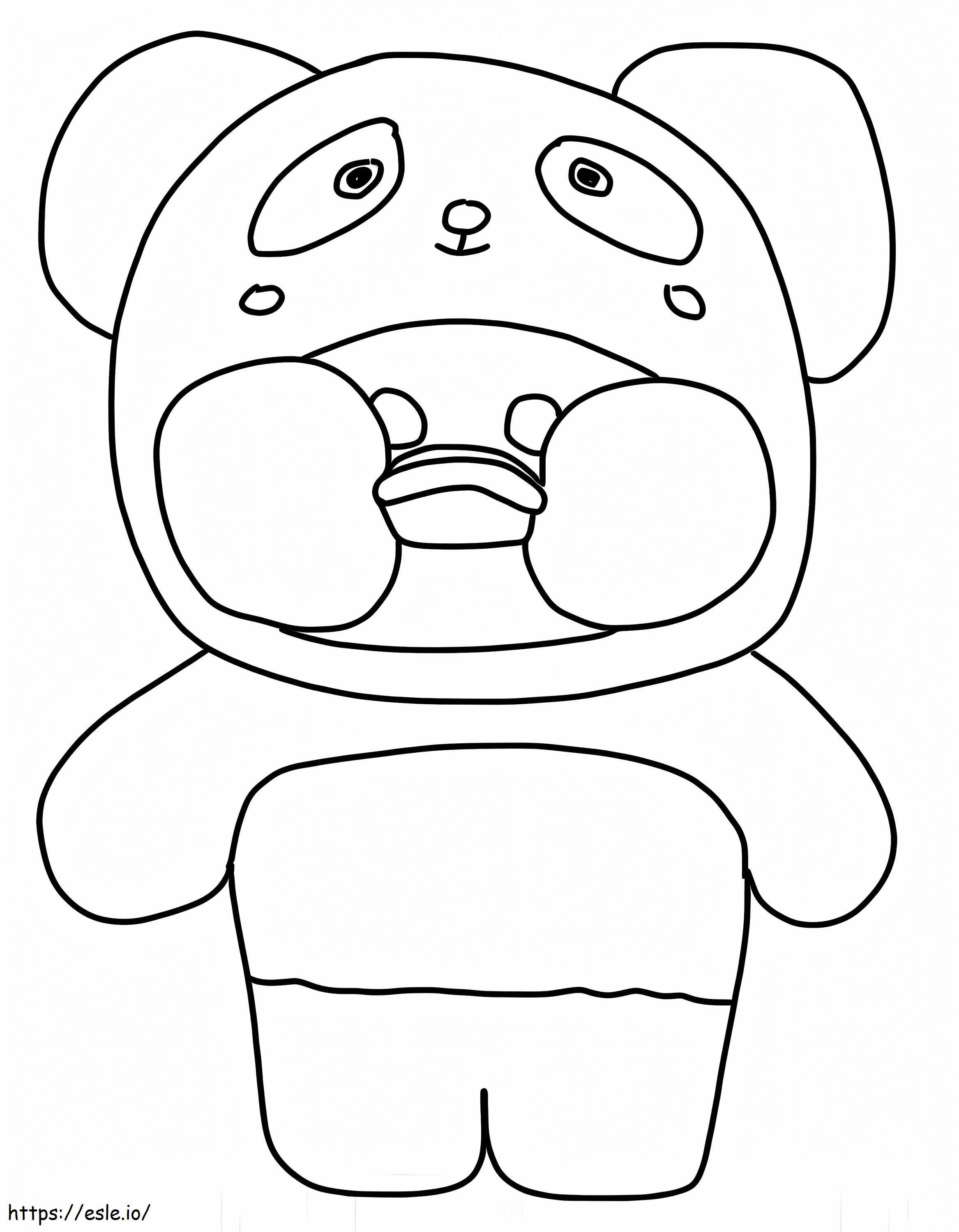 Panda Lalafanfan coloring page