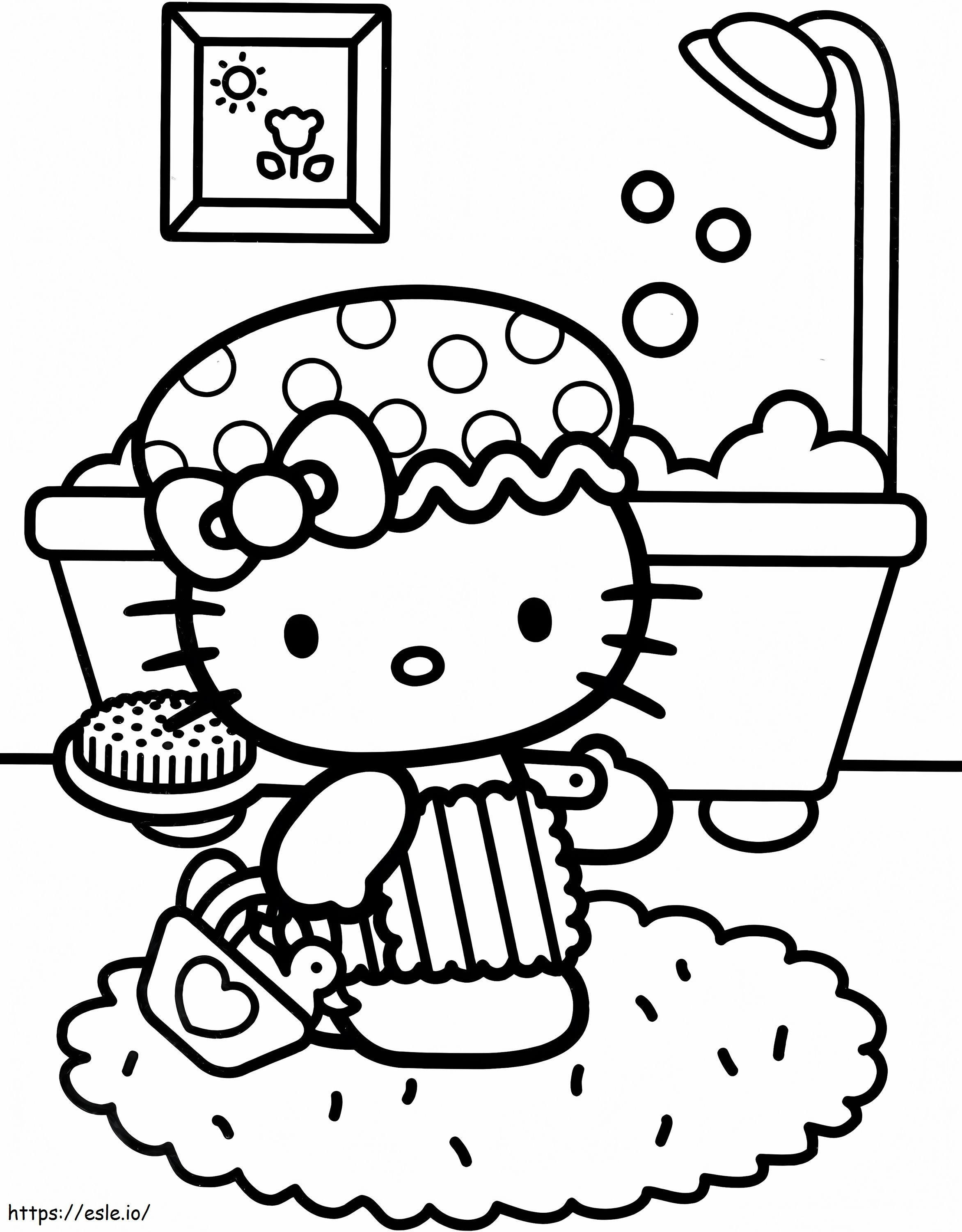 1539942426 Hello Kitty Princess 18 K Hello Kitty Shower Coloringstar värityskuva