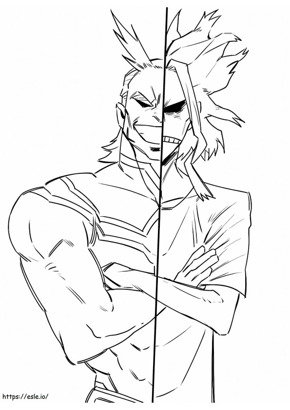 All Might In My Hero Academia coloring page